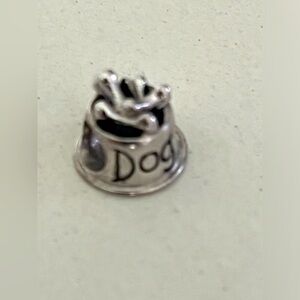 Sterling Dog Bowl Charm